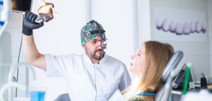 dentist with a pregnant patient